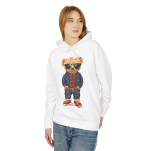 Teddy Bear Casual Wear - Unisex Lightweight Hooded Sweatshirt