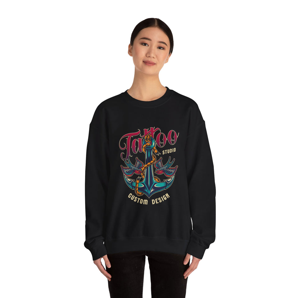 Tattoo Studio Unisex Heavy Blend™ White Sweatshirt