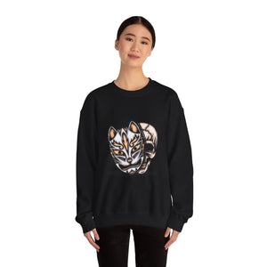 Fox Mask Unisex Heavy Blend™ White Sweatshirt