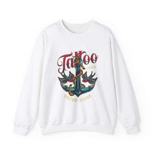 Tattoo Studio Unisex Heavy Blend™ White Sweatshirt