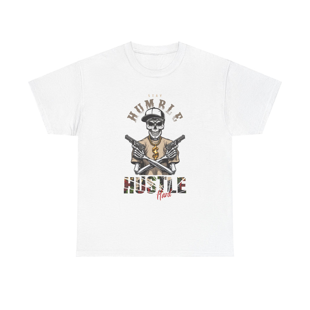 Humble Hustle Casual Wear Unisex Heavy Cotton T-Shirts