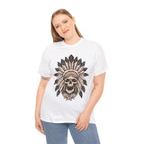 Vintage Warrior Skull Casual Wear Unisex Heavy Cotton T-Shirts