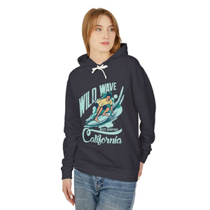 Wild Wave California  Casual Wear - Unisex Lightweight Hooded Sweatshirt