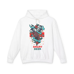 Angry Dear Casual Wear - Unisex Lightweight Hooded Sweatshirt