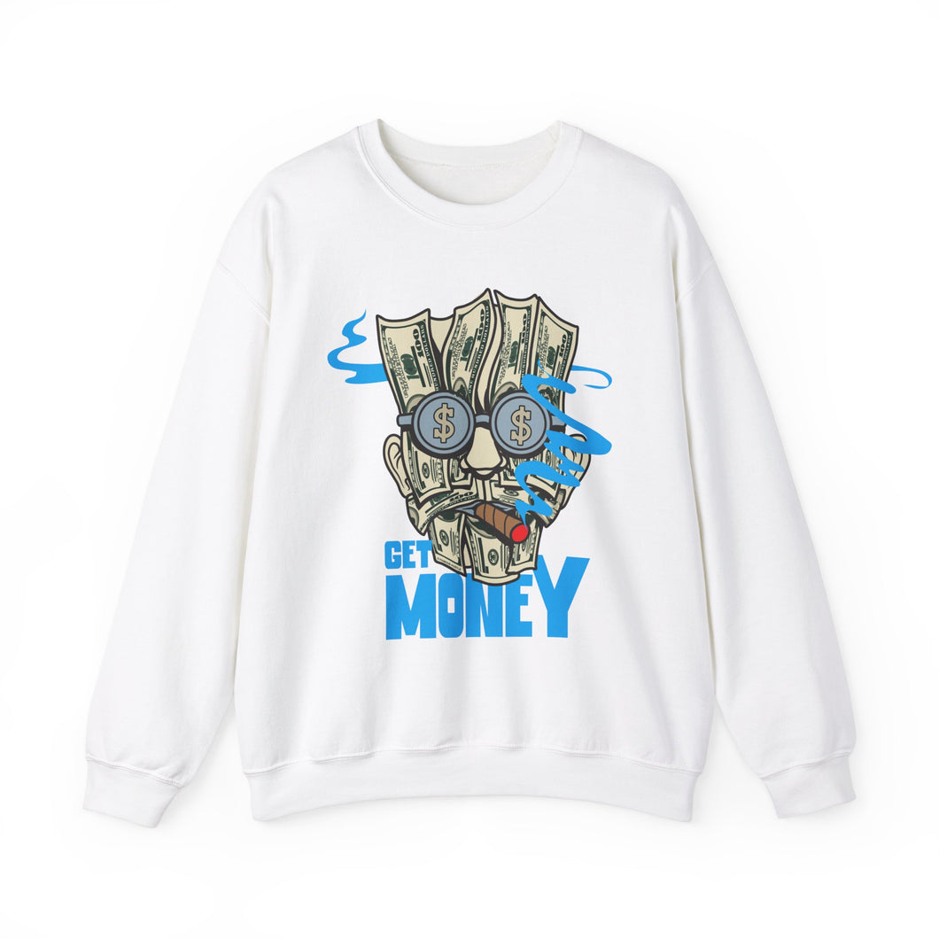 Get Money Unisex Heavy Blend™ White Sweatshirt