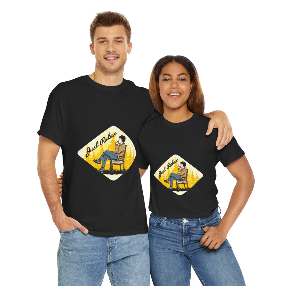 Just Relax Casual Wear Unisex Heavy Cotton T-Shirts