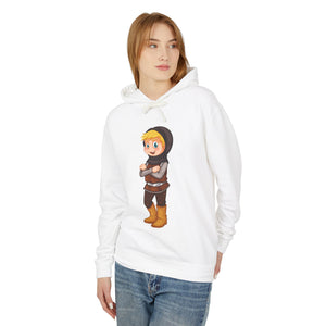 Night Mascot Sword Casual Wear - Unisex Lightweight Hooded Sweatshirt