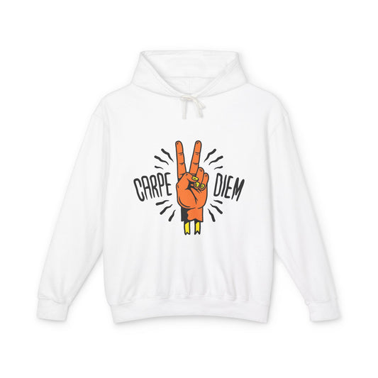Carpe Diem Casual Wear - Unisex Lightweight Hooded Sweatshirt