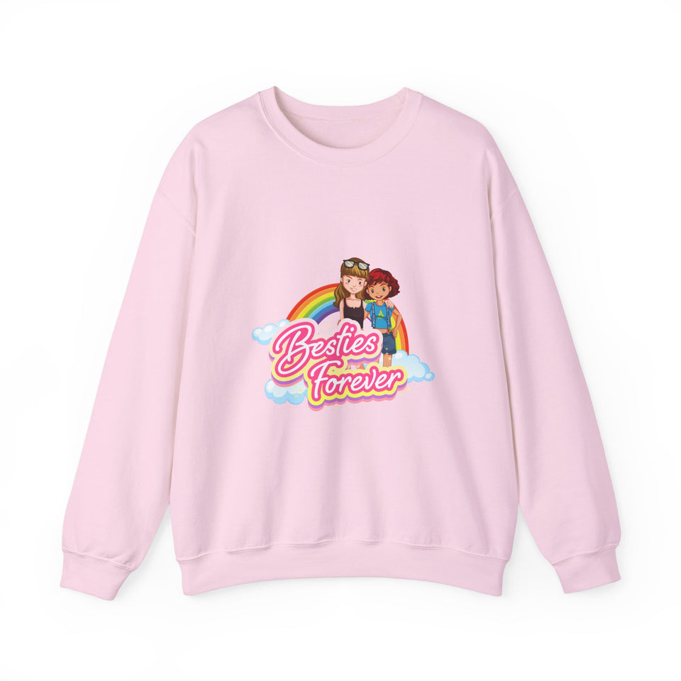 Besties Forever Heavy Blend™ White Sweatshirt