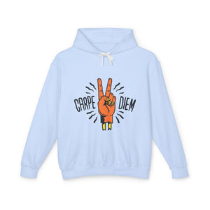 Carpe Diem Casual Wear - Unisex Lightweight Hooded Sweatshirt