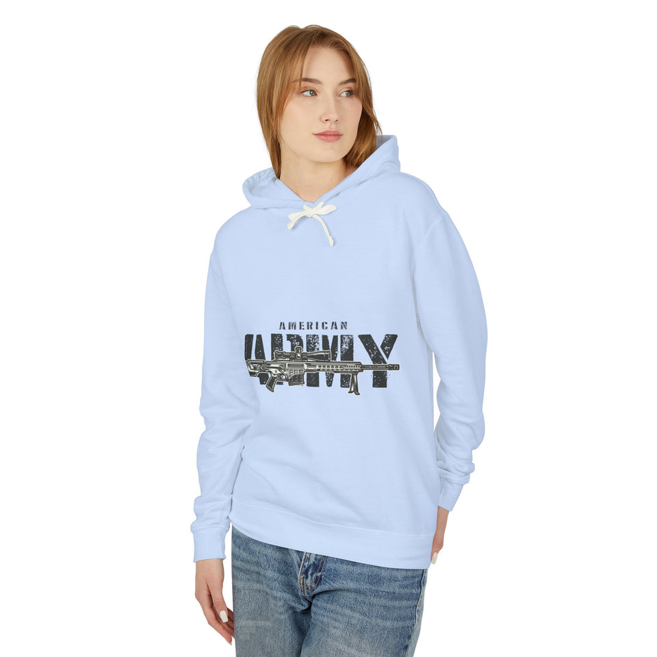 American Army Casual Wear - Unisex Lightweight Hooded Sweatshirt