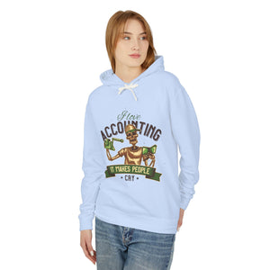 I Love Accounting Casual Wear - Unisex Lightweight Hooded Sweatshirt