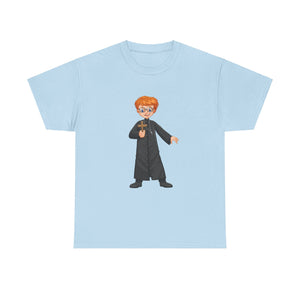 Priest Holding Boy Casual Wear Heavy Cotton T-Shirts