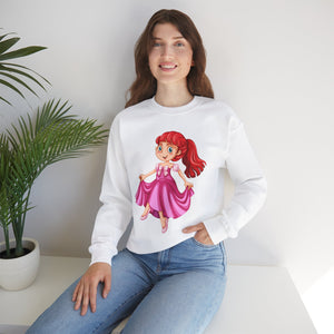 Barbie Doll Heavy Blend™ White Sweatshirt