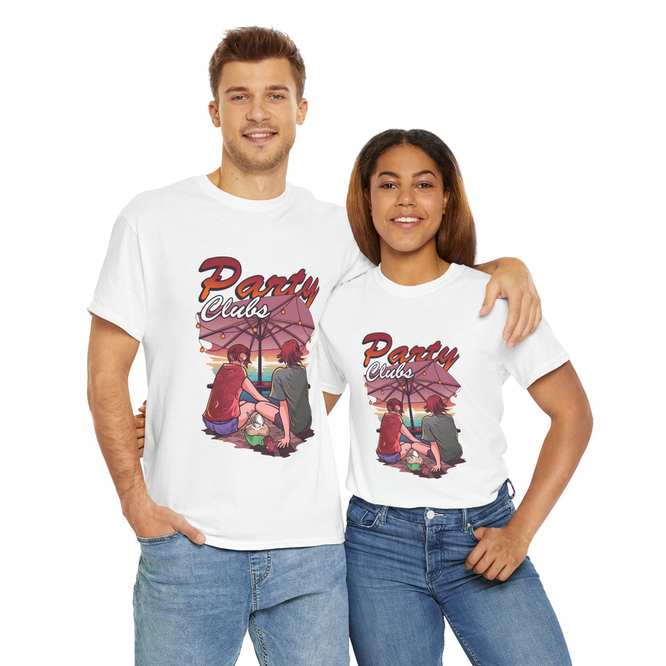 Party Clubs Casual Wear Unisex Heavy Cotton T-Shirts