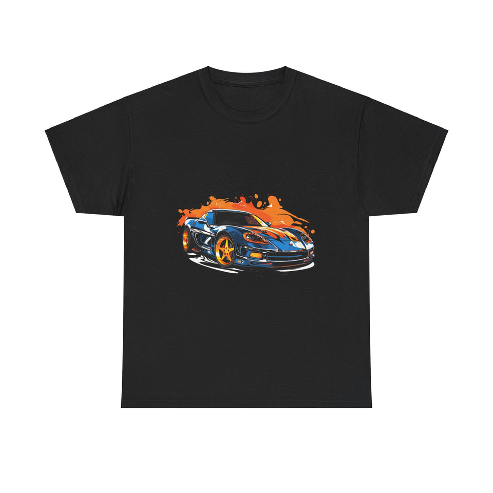 Sport Car Casual Wear Unisex Heavy Cotton T-Shirts