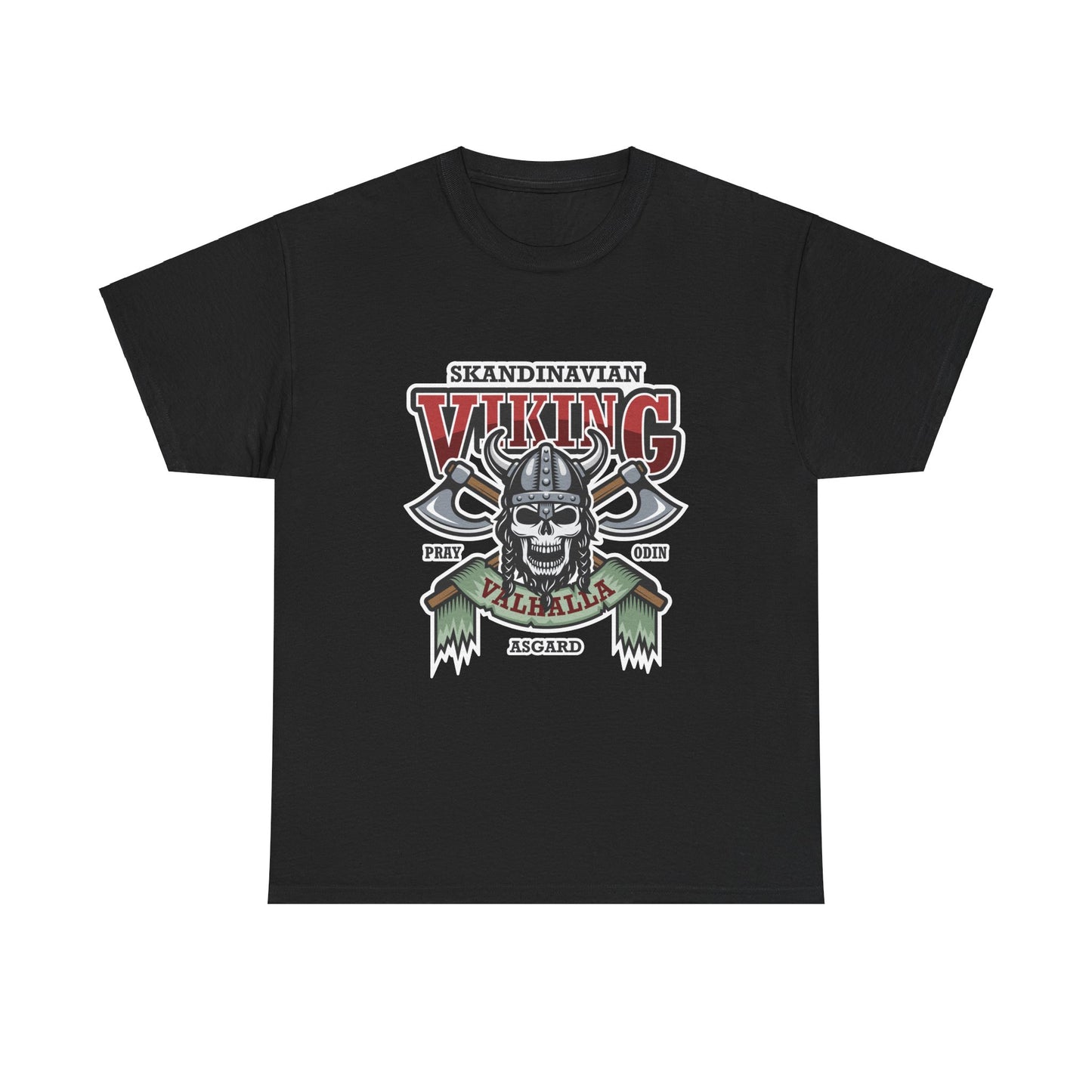 Skandinavian Viking Asgard Casual Wear Unisex Heavy Cotton T-Shirts