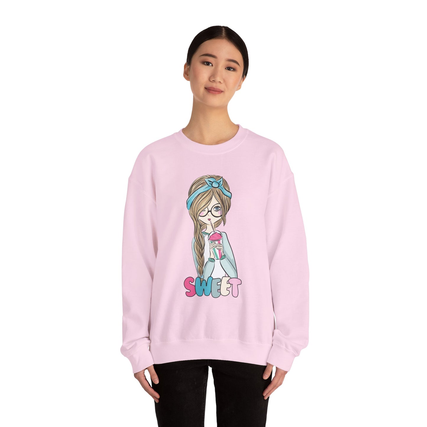 Sweet Girl Heavy Blend™ White  Sweatshirt