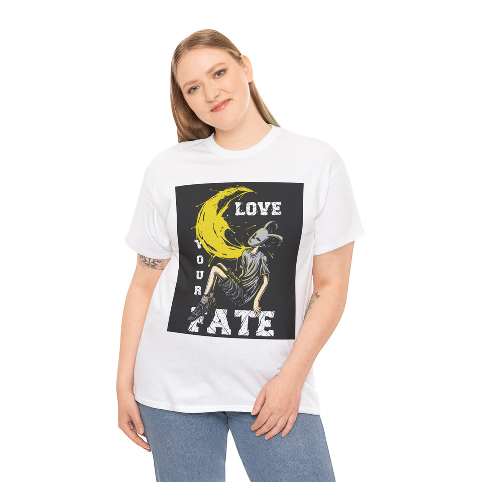 Love You Fate Casual Wear Unisex Heavy Cotton T-Shirts