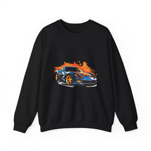 Sports Car Unisex Heavy Blend™ White Sweatshirt