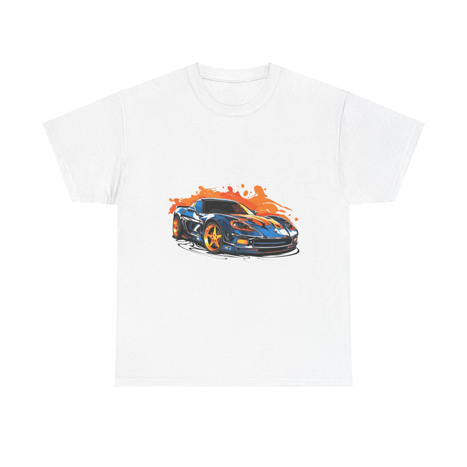 Sport Car Casual Wear Unisex Heavy Cotton T-Shirts