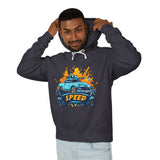 Car Speed Casual Wear - Unisex Lightweight Hooded Sweatshirt