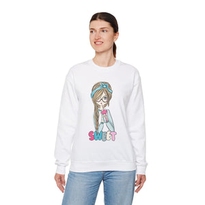 Sweet Girl Heavy Blend™ White  Sweatshirt