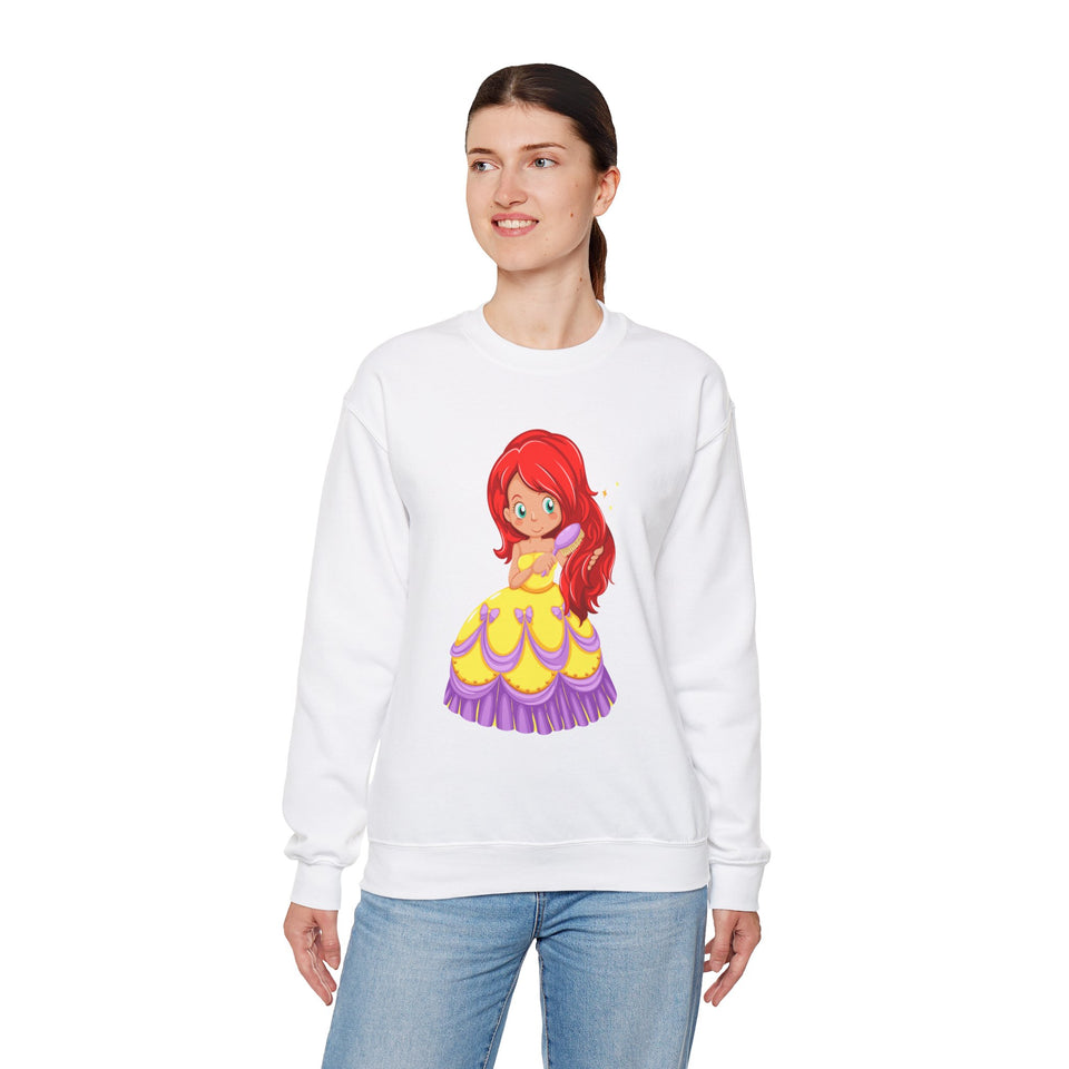 Doll  Girl Heavy Blend™ White Sweatshirt