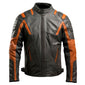 Men’s Black Retro Café Racer Genuine Sheepskin Quilted Leather Jacket