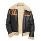 Men's B3 Bomber Shearling-Lined Black Sheepskin Leather Jacket