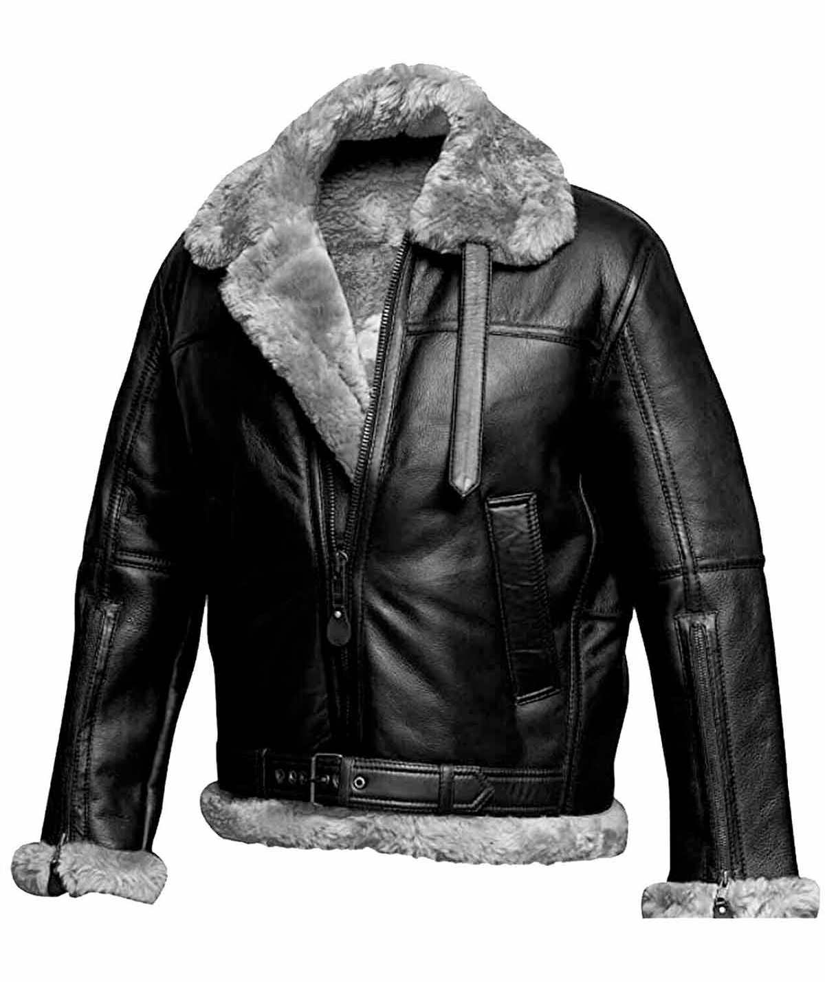 Mens Legacy RAF Aviator B3 Bomber Flying Genuine Sheepskin Leather Jacket