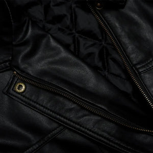 Women's Classic Black Bomber Biker Genuine Sheepskin Leather Jacket