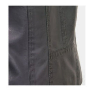 Women's Black Stab-Stitch Style Genuine Sheepskin Racer Leather Jacket