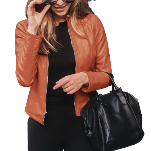 Womens Elegance Genuine Lambskin Biker Jacket