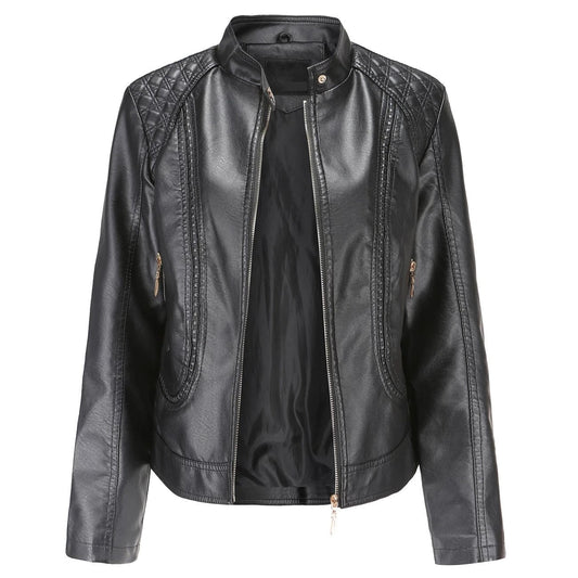 Womens Velvet Genuine Lambskin Leather Jacket