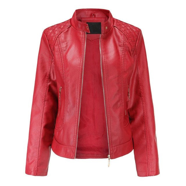 Womens Velvet Genuine Lambskin Leather Jacket